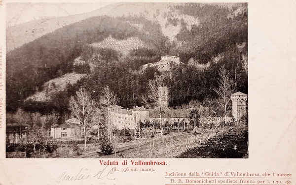 Cartolina - Veduta di Vallombrosa - 1905