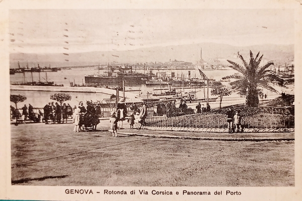 Cartolina - Genova - Rotonda di Via Corsica e Panorama …