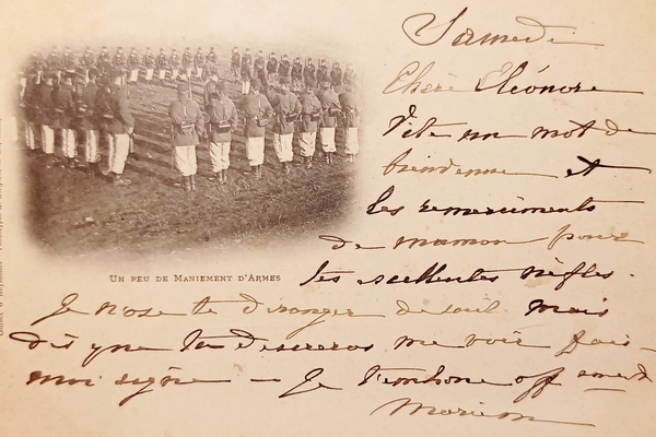 Cartolina - Militaria - Un peu de Maniement d'Armes - …