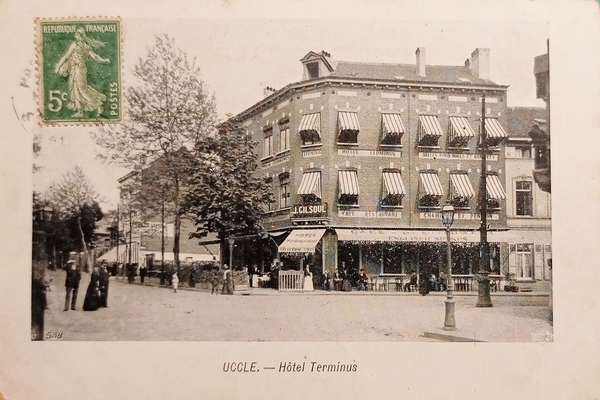 Cartolina - Uccle - Belgio - Hotel Terminus - 1900 …