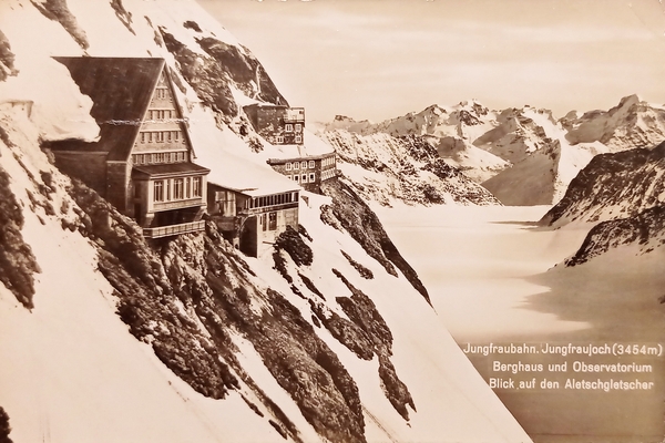 Cartolina - Svizzera - Jungfraujoch - Berghaus und Observatorium - …