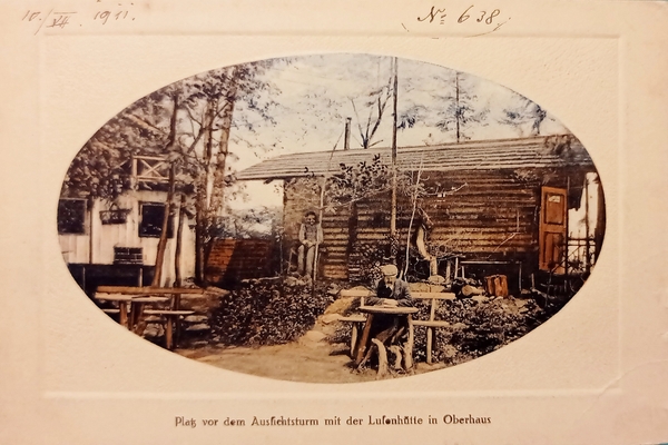 Cartolina - Plaz vor dem Ausfientrturm mit der Lufenhutte in …