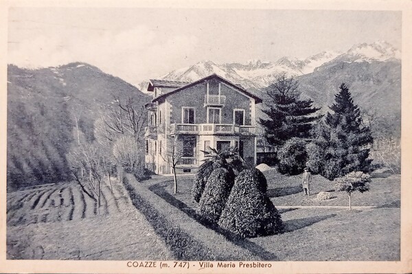 Cartolina - Coazze - Villa Maria Presbitero - 1917