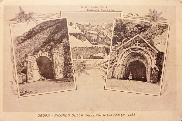 Cartolina - Oropa - Ricordo della Galleria Rosazza - 1920 …