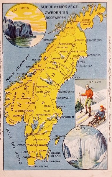 Cartolina - Norvège et Suède - Vedute diverse - 1920