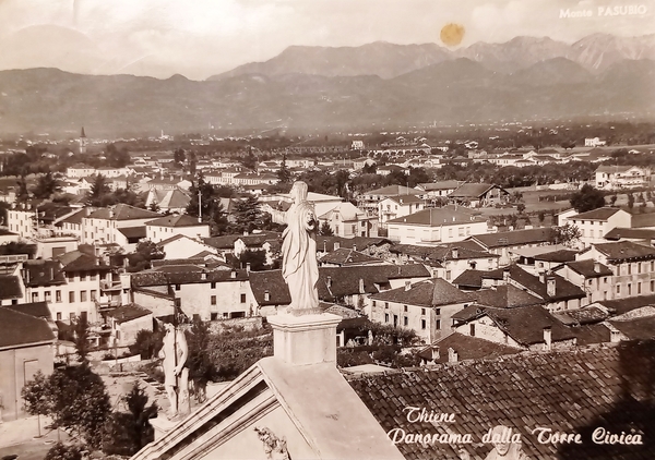 Cartolina - Thiene - Panorama della Torre Civica - 1950 …
