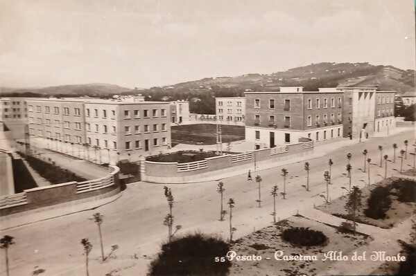 Cartolina - Pesaro - Caserma Aldo del Monte - 1953