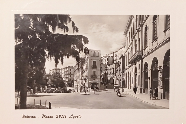 Cartolina - Potenza - Piazza XVIII Agosto - 1953