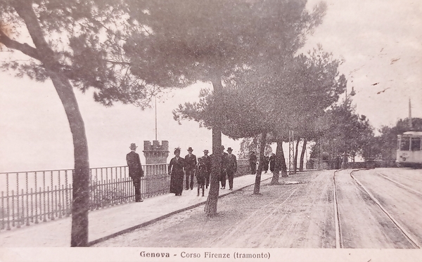 Cartolina - Genova - Corso Firenze ( Tramonto ) - …