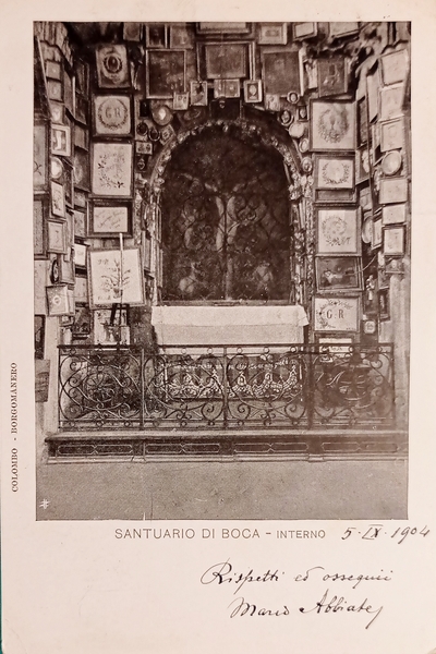 Cartolina - Santuario di Bocca - Interno - 1904