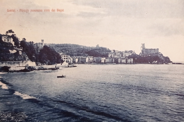 Cartolina - Lerici - Piccola panorama dai Bagni - 1927