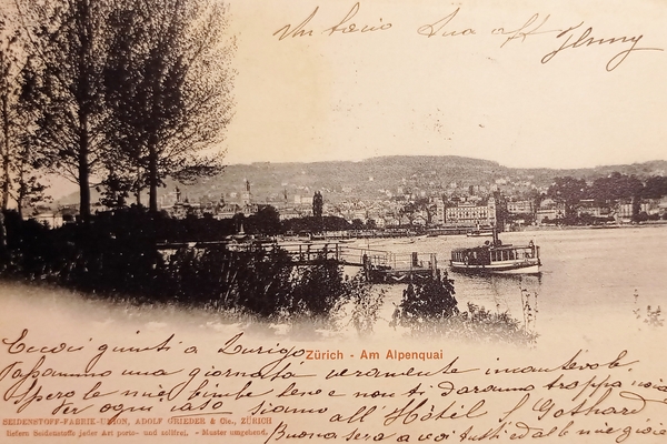 Cartolina - Svizzera - Zürich - Am Alpenquai - 1901