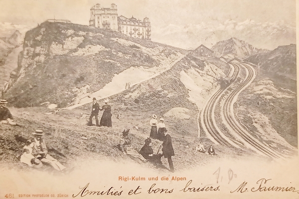 Cartolina - Svizzera - Rigi-Kulm und die Alpen - 1902