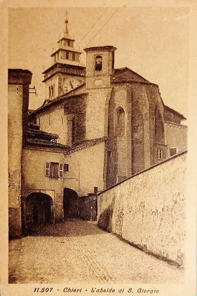 Cartolina - Chieri - L'Abside di S. Giorgio - 1932