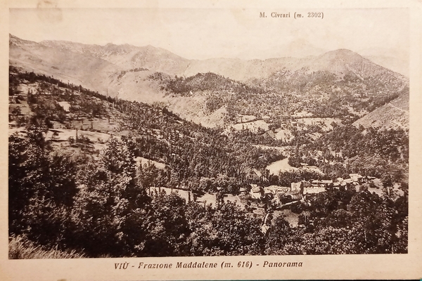 Cartolina - Viù - Frazione Maddalene - Panorama - 1948