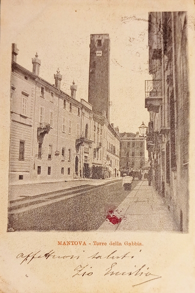 Cartolina - Mantova - Torre della Gabbia - 1908