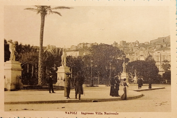 Cartolina - Napoli - Ingresso Villa Nazionale - 1914