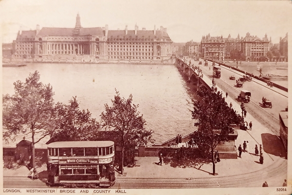 Cartolina - London - Westminster Brige and County Hall - …