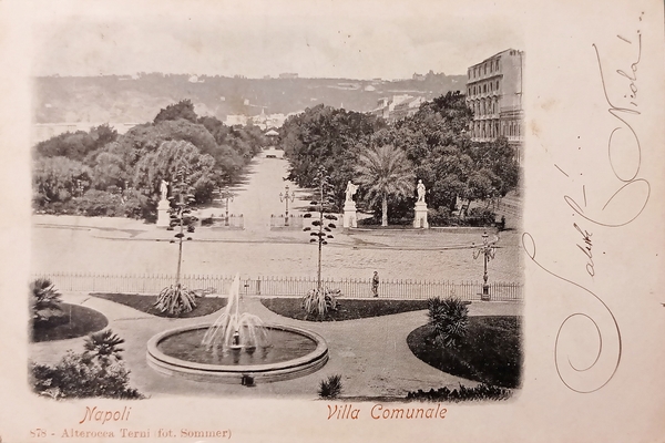 Cartolina - Napoli - Villa Comunale - 1902