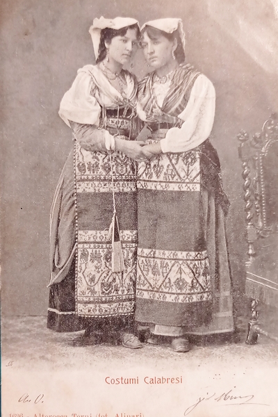 Cartolina - Costumi Calabresi - 1902