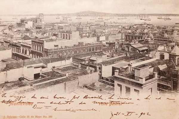 Cartolina - Uruguay - Montevideo - Vista general - 1902