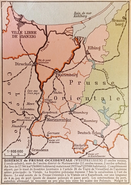 Cartolina - District de Prusse Occidentale ( Westpreussen ) - …