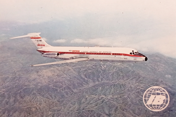Cartolina Aeronautica - Iberia - Jet Douglas DC-9 Serie 30 …
