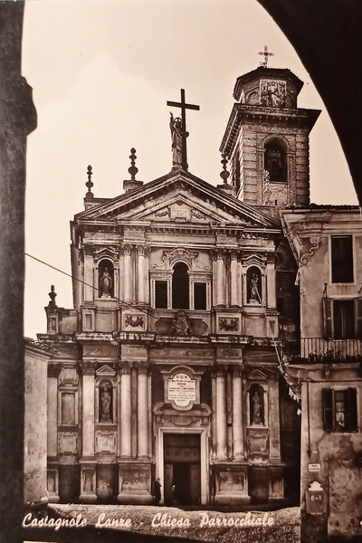 Cartolina - Castagnole Lanze - Chiesa Parrocchiale - 1960 ca.