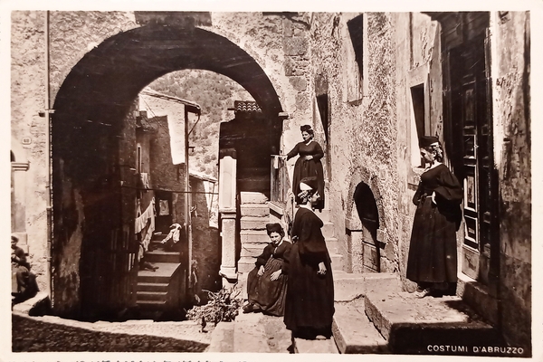 Cartolina - Costumi d'Abruzzo - 1955