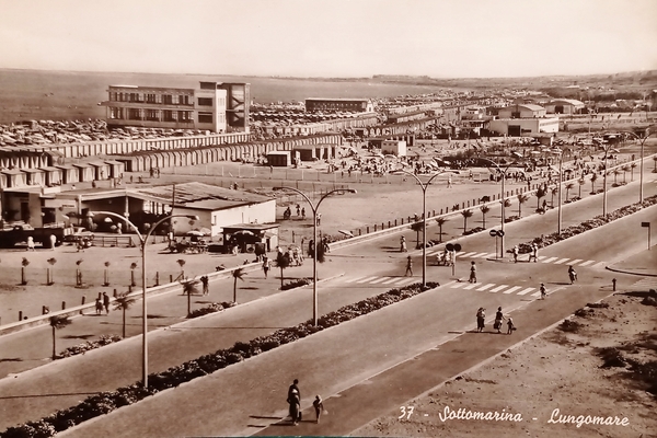 Cartolina - Sottomarina ( Venezia ) - Lungomare - 1961