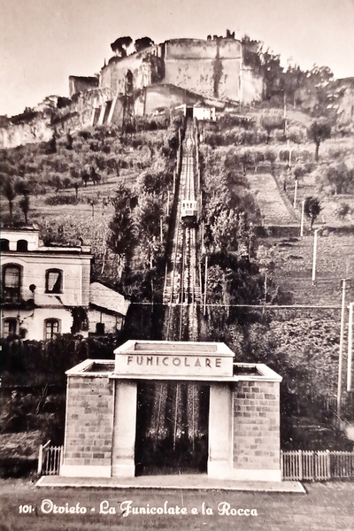 Cartolina - Orvieto - La Funicolare e la Rocca - …