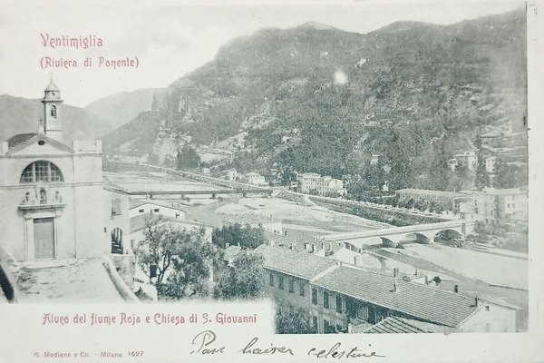 Cartolina - Ventimiglia ( Riviera di Ponente ) - Chiesa …