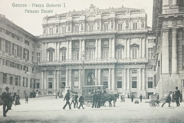 Cartolina - Genova - Piazza Umberto I - Palazzo Ducale …