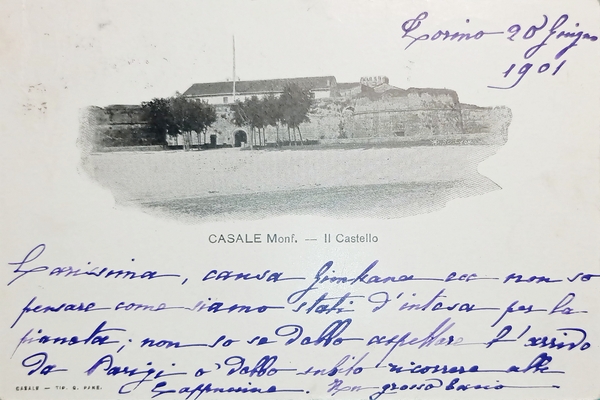 Cartolina - Casale Monferrato - Il Castello - 1901