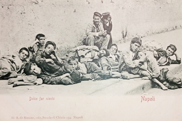 Cartolina - Dolce far niente - Napoli - 1901