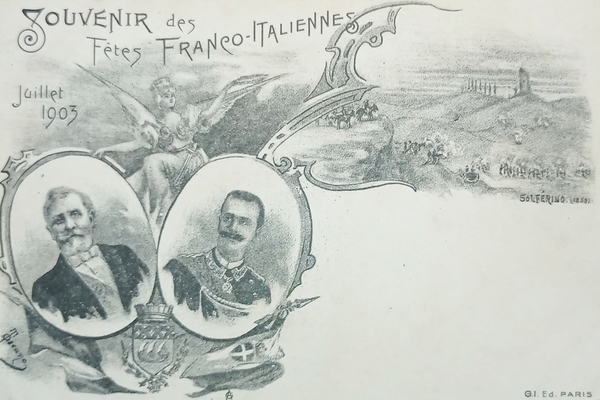 Cartolina - Souvenir des Fetes Franco Italiennes - Juillet 1903