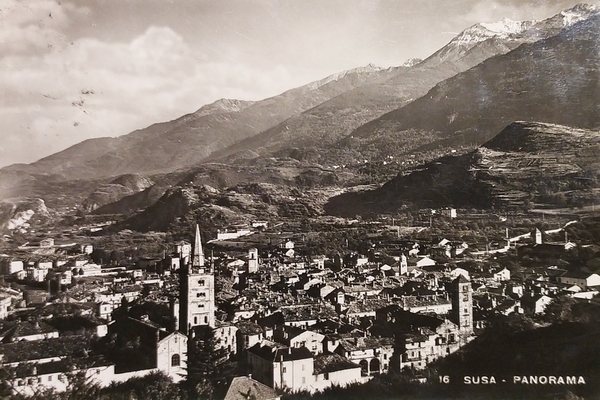 Cartolina - Susa - Panorama - 1949