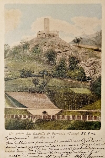 Cartolina - Un Saluto dal Castello di Vernante ( Cuneo …