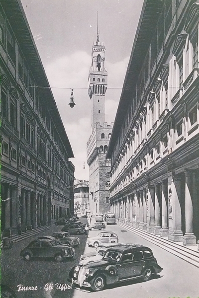Cartolina - Firenze - Gli Uffizi - 1956