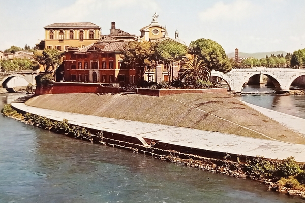 Cartolina - Roma - Isola Tiberina - 1960 ca.