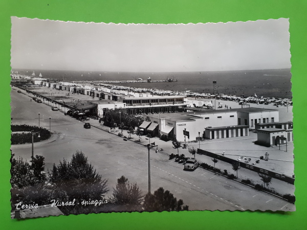 Cartolina - Cervia - Kursaal - Spiaggia - 1957