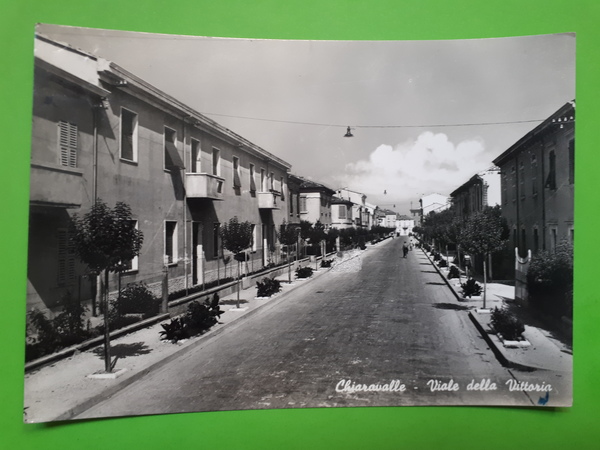 Cartolina - Chiaravalle - Viale della Vittoria - 1956
