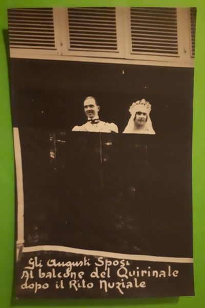 Cartolina - Gli Augusti Sposi - Al balcone del Quirinale …