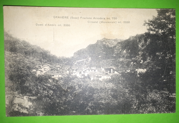 Cartolina - Gravere (Susa) - Frazione Arnodera - 1931