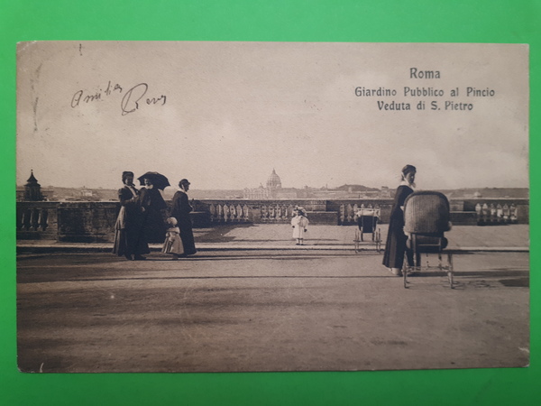 Cartolina - Roma - Giardino Pubblico al Pincio - Veduta …