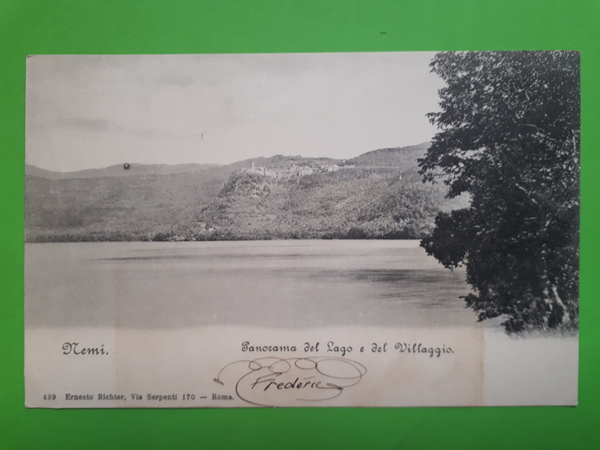 Cartolina - Nemi - Panorama del Lago e del Villaggio …