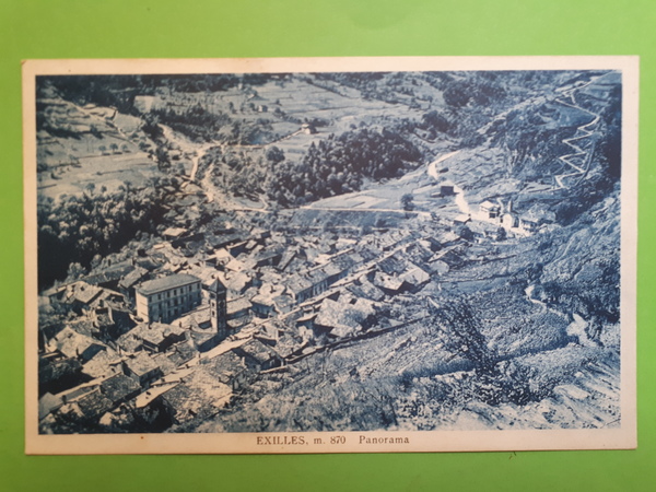 Cartolina - Exilles - Panorama - 1939
