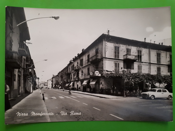 Cartolina - Nizza Monferrato - Via Roma - 1950 ca