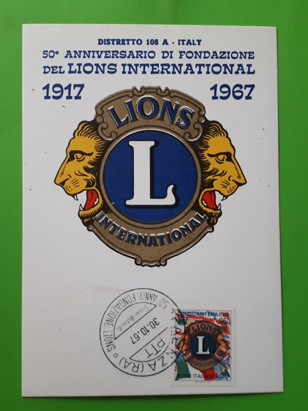 Cartolina - Lions International 1917 - 1967 - Faenza - …