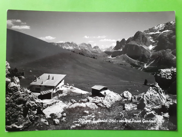 Cartolina - Rifugio E. Comici - Verso il Passo Gardena …